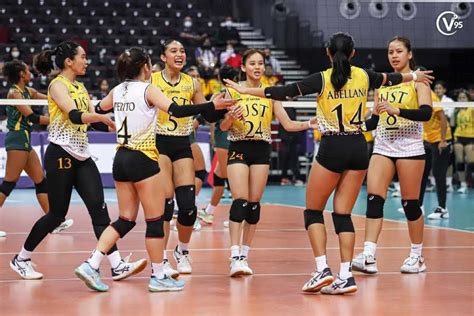 UST wins Game One of UAAP women's volleyball .